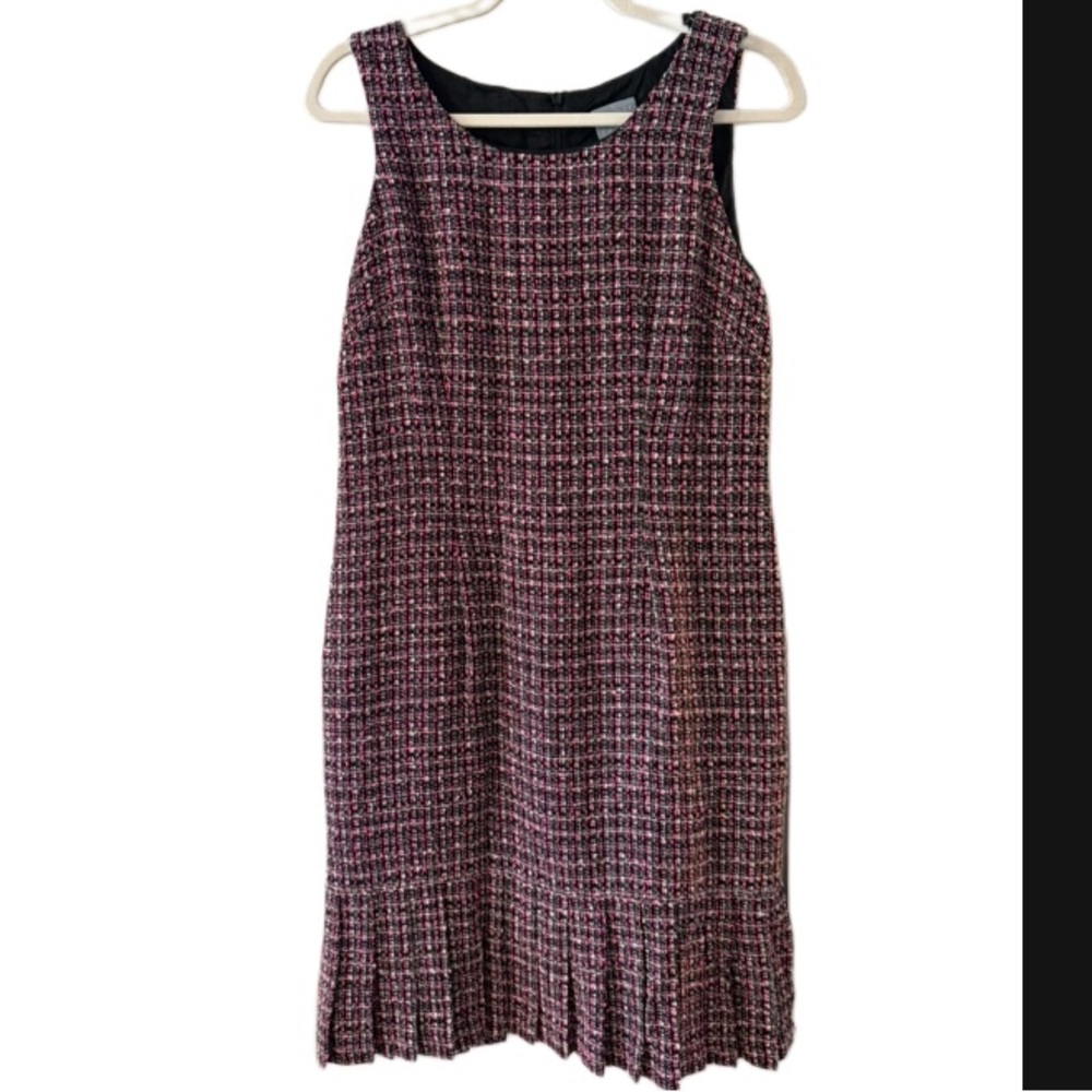 Rabbit Tweed Dress drop waist pleated bottom size 12